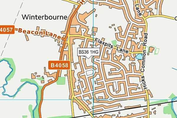 BS36 1HG map - OS VectorMap District (Ordnance Survey)