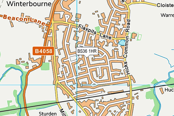 BS36 1HR map - OS VectorMap District (Ordnance Survey)