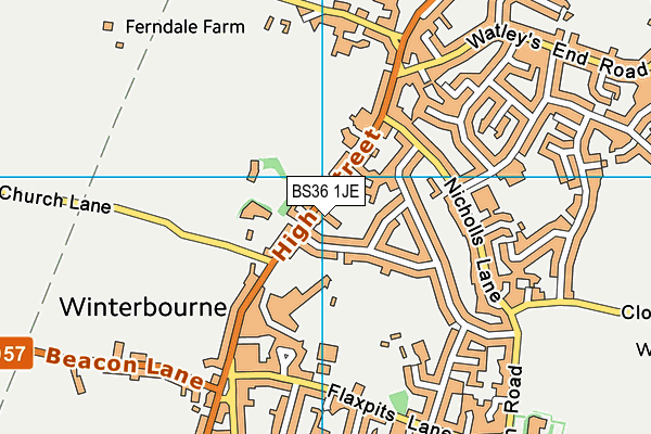 BS36 1JE map - OS VectorMap District (Ordnance Survey)