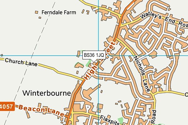 BS36 1JQ map - OS VectorMap District (Ordnance Survey)