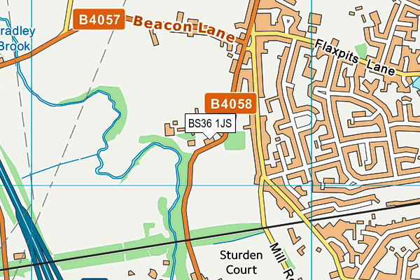 BS36 1JS map - OS VectorMap District (Ordnance Survey)