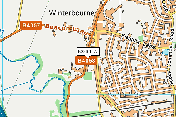 BS36 1JW map - OS VectorMap District (Ordnance Survey)
