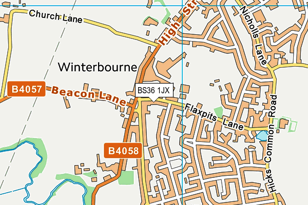 BS36 1JX map - OS VectorMap District (Ordnance Survey)