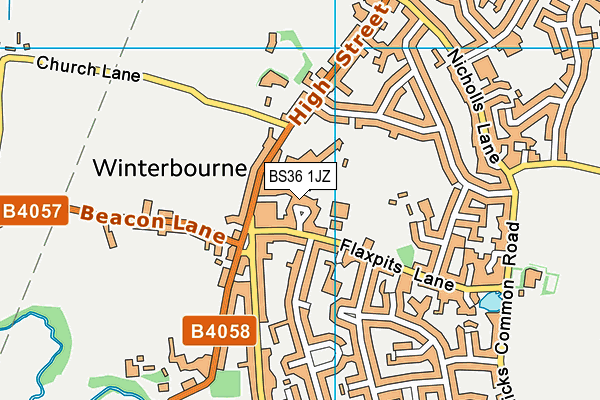 BS36 1JZ map - OS VectorMap District (Ordnance Survey)