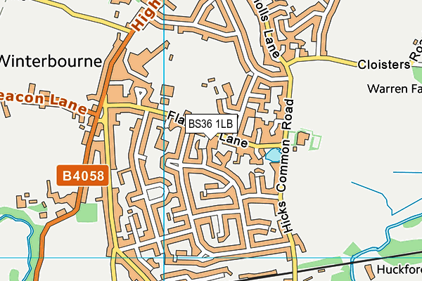 BS36 1LB map - OS VectorMap District (Ordnance Survey)