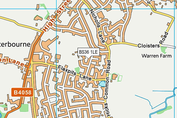 BS36 1LE map - OS VectorMap District (Ordnance Survey)
