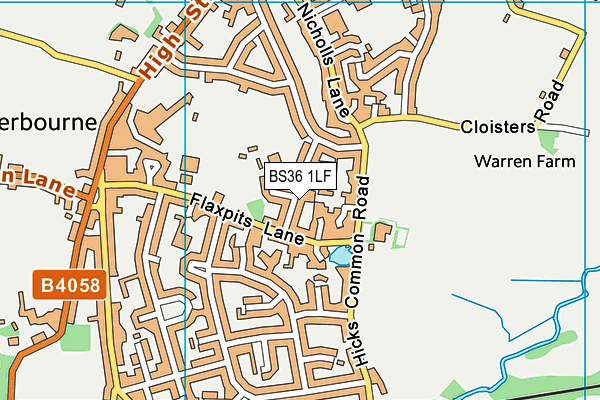 BS36 1LF map - OS VectorMap District (Ordnance Survey)