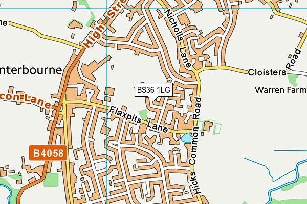 BS36 1LG map - OS VectorMap District (Ordnance Survey)