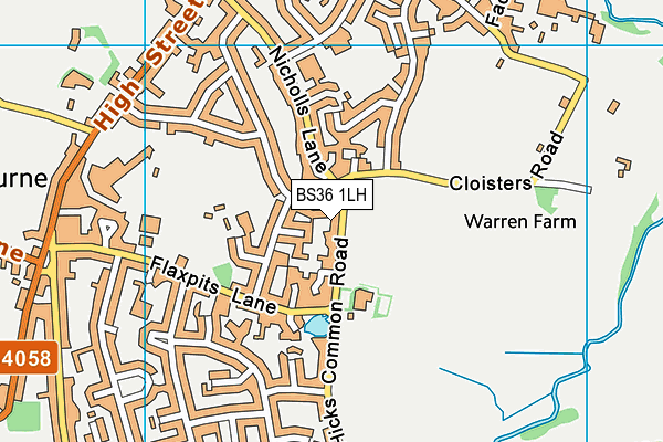 BS36 1LH map - OS VectorMap District (Ordnance Survey)
