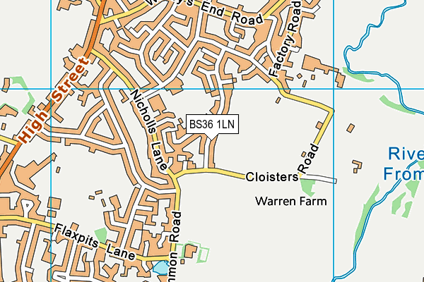 BS36 1LN map - OS VectorMap District (Ordnance Survey)