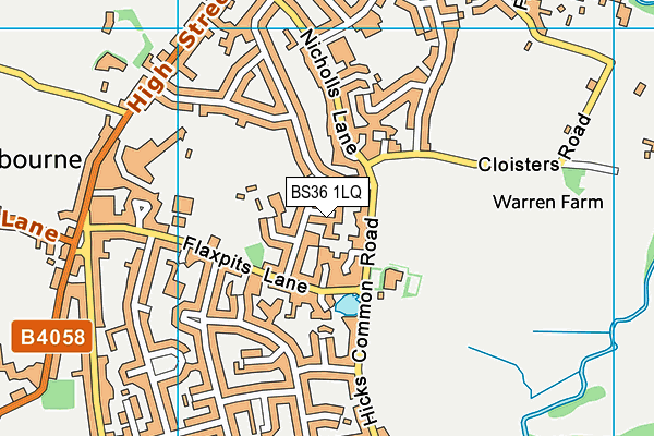 BS36 1LQ map - OS VectorMap District (Ordnance Survey)