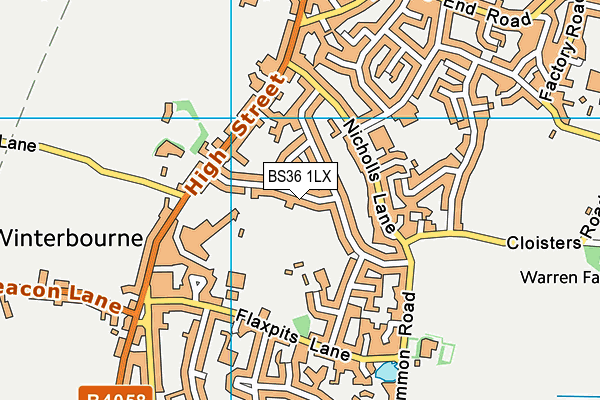 BS36 1LX map - OS VectorMap District (Ordnance Survey)