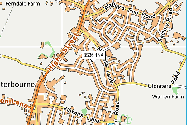 BS36 1NA map - OS VectorMap District (Ordnance Survey)