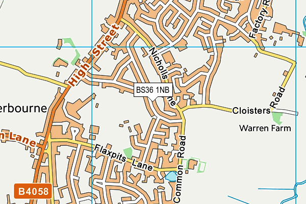 BS36 1NB map - OS VectorMap District (Ordnance Survey)