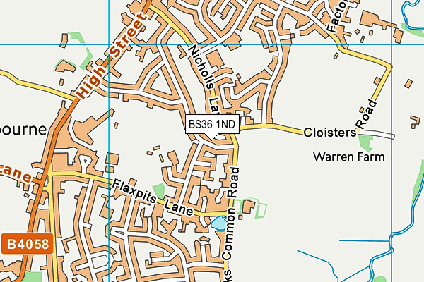 BS36 1ND map - OS VectorMap District (Ordnance Survey)