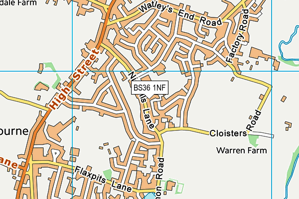 Elm Park Primary School map (BS36 1NF) - OS VectorMap District (Ordnance Survey)