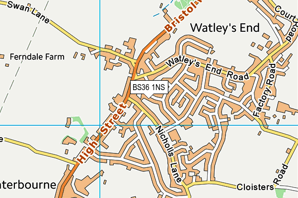 BS36 1NS map - OS VectorMap District (Ordnance Survey)
