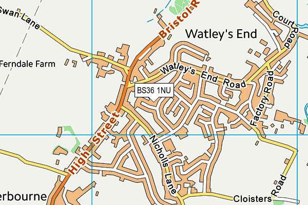BS36 1NU map - OS VectorMap District (Ordnance Survey)