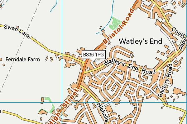 BS36 1PG map - OS VectorMap District (Ordnance Survey)