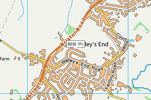 BS36 1PJ map - OS VectorMap District (Ordnance Survey)