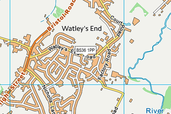 BS36 1PP map - OS VectorMap District (Ordnance Survey)