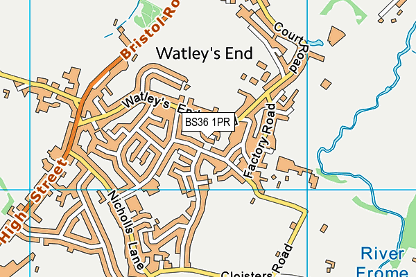 BS36 1PR map - OS VectorMap District (Ordnance Survey)