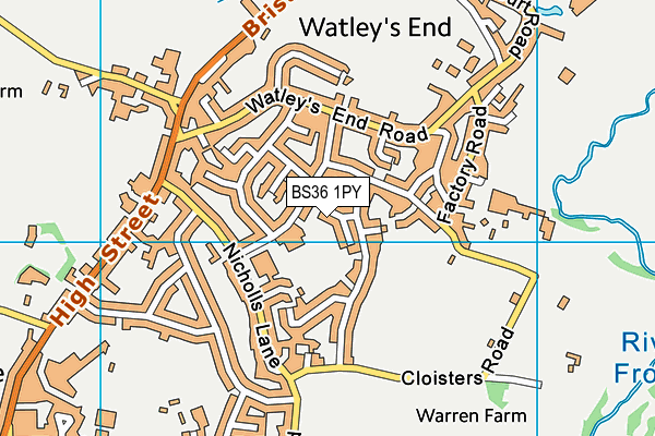 BS36 1PY map - OS VectorMap District (Ordnance Survey)