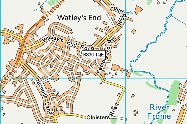 BS36 1QE map - OS VectorMap District (Ordnance Survey)