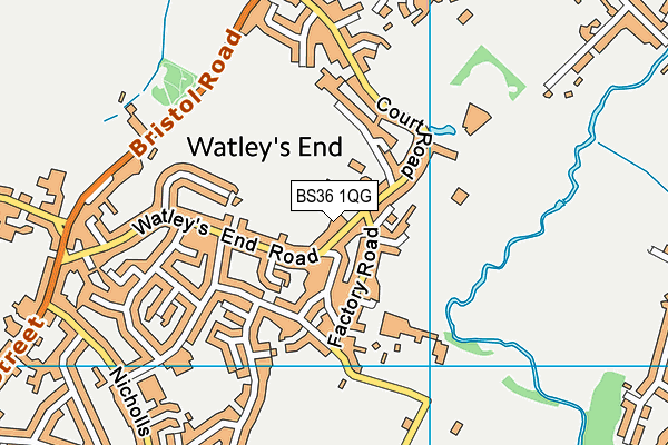 BS36 1QG map - OS VectorMap District (Ordnance Survey)