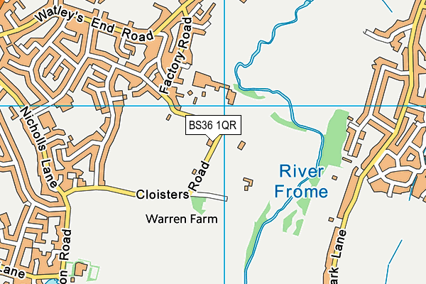 BS36 1QR map - OS VectorMap District (Ordnance Survey)