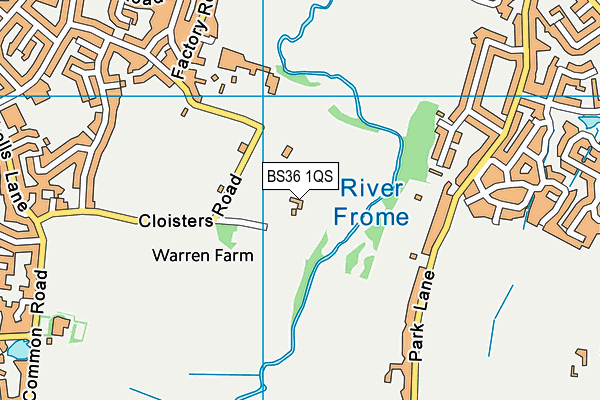 BS36 1QS map - OS VectorMap District (Ordnance Survey)