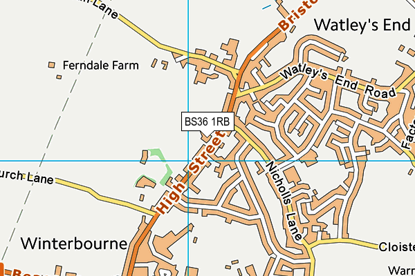 BS36 1RB map - OS VectorMap District (Ordnance Survey)