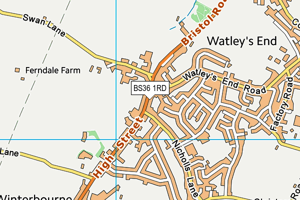 BS36 1RD map - OS VectorMap District (Ordnance Survey)