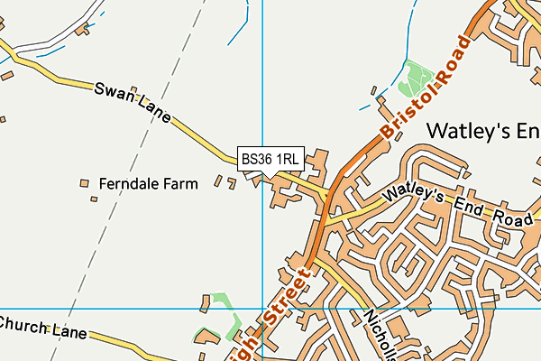 Silverhill School map (BS36 1RL) - OS VectorMap District (Ordnance Survey)