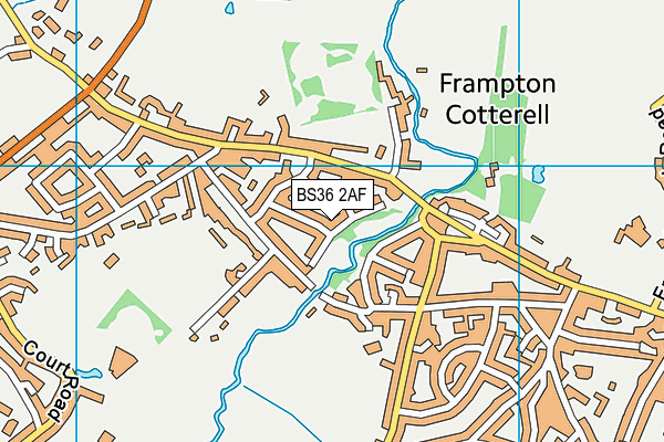 BS36 2AF map - OS VectorMap District (Ordnance Survey)