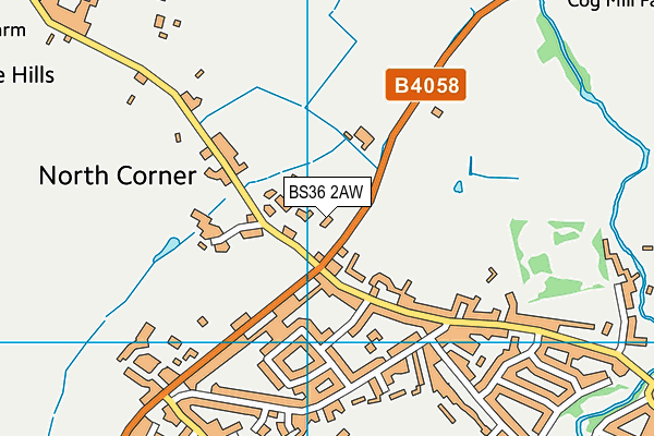 BS36 2AW map - OS VectorMap District (Ordnance Survey)