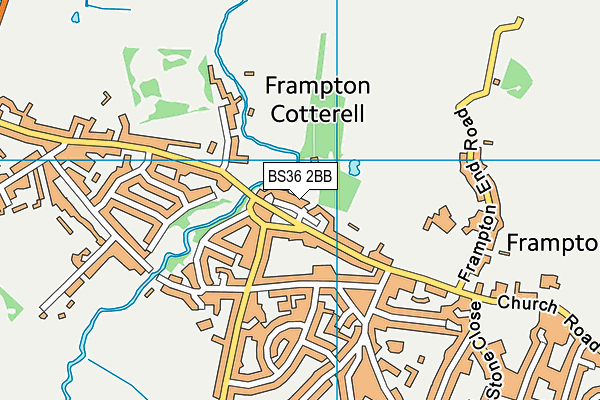 BS36 2BB map - OS VectorMap District (Ordnance Survey)