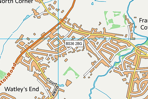 BS36 2BG map - OS VectorMap District (Ordnance Survey)