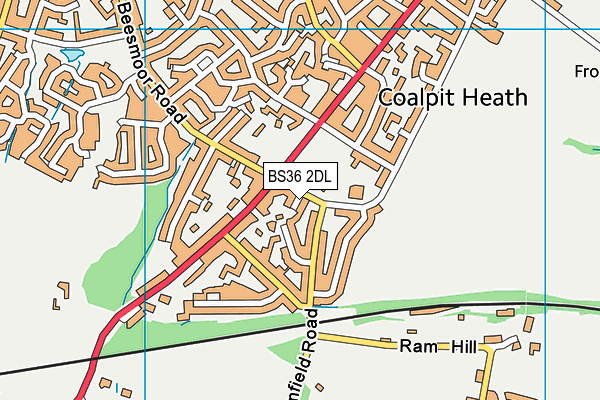 BS36 2DL map - OS VectorMap District (Ordnance Survey)