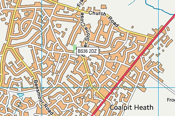 BS36 2DZ map - OS VectorMap District (Ordnance Survey)