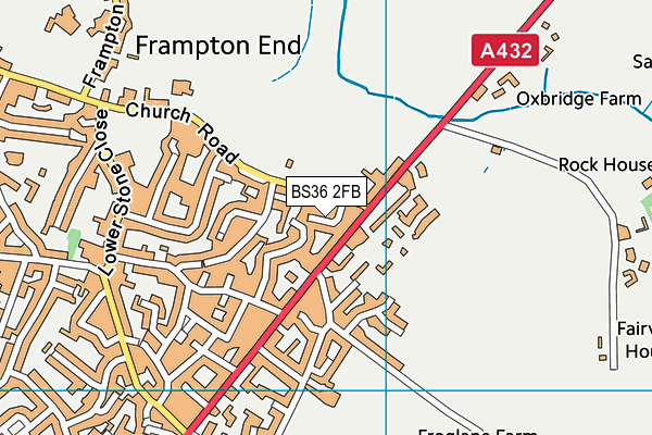 BS36 2FB map - OS VectorMap District (Ordnance Survey)