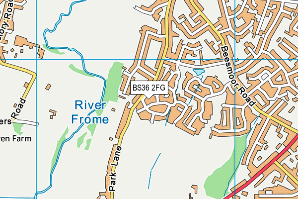 BS36 2FG map - OS VectorMap District (Ordnance Survey)