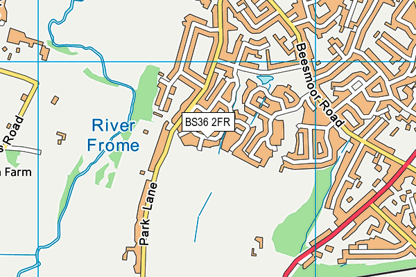 BS36 2FR map - OS VectorMap District (Ordnance Survey)