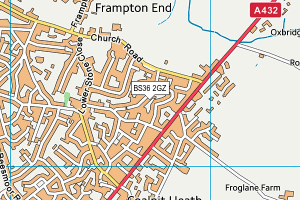 BS36 2GZ map - OS VectorMap District (Ordnance Survey)