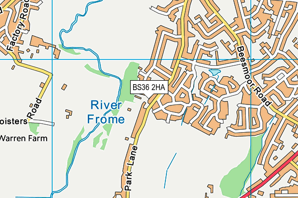 BS36 2HA map - OS VectorMap District (Ordnance Survey)