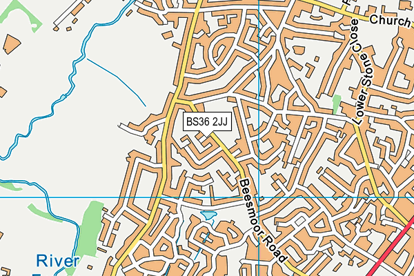 Beesmoor Road Playing Field map (BS36 2JJ) - OS VectorMap District (Ordnance Survey)