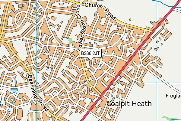 BS36 2JT map - OS VectorMap District (Ordnance Survey)