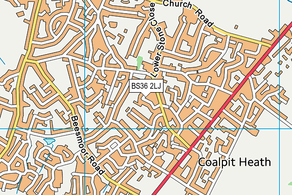 BS36 2LJ map - OS VectorMap District (Ordnance Survey)