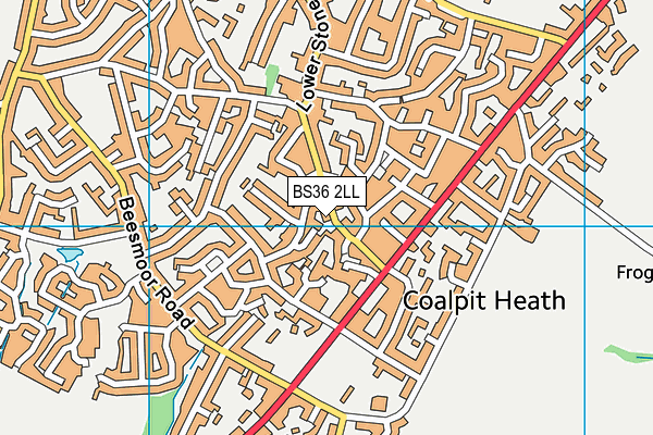 BS36 2LL map - OS VectorMap District (Ordnance Survey)