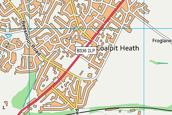 BS36 2LP map - OS VectorMap District (Ordnance Survey)